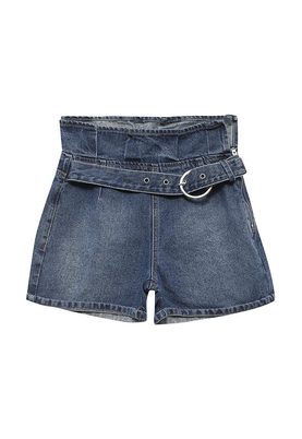 LOST INK   BUCKLE PAPERBAG DENIM SHORT