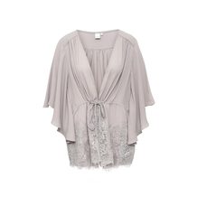 LOST INK PLUS  LACE TRIM KIMONO